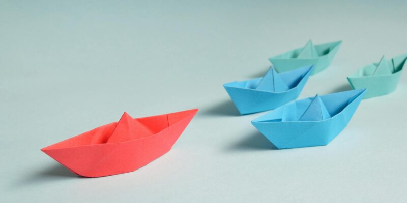 paper boats on solid surface